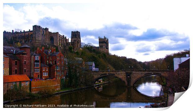 Durham Cathedral and Castle Print by Richard Fairbairn