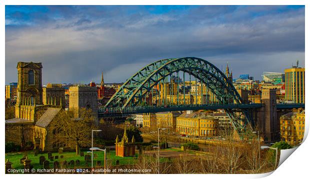 Tyne Bridge Print by Richard Fairbairn