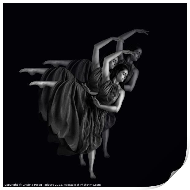 Dance monochrome Print by Cristina Pascu-Tulbure