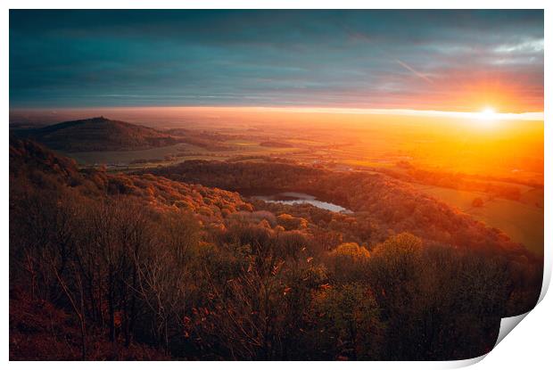 Golden Sunset at Lake Gormire  Print by Alan Wise