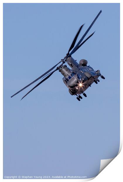 Chinook Helicopter Print by Stephen Young