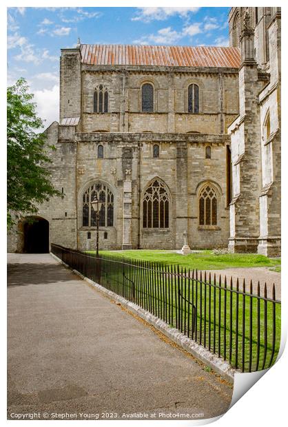 Winchester Cathedral Architecture Print by Stephen Young