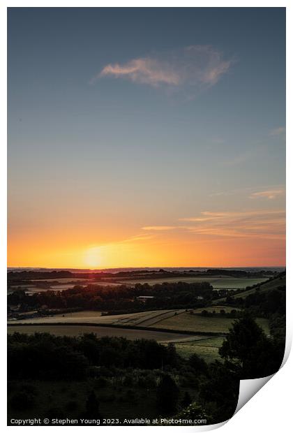  Equinox Elegance: A Hampshire Morning Unveiled Print by Stephen Young