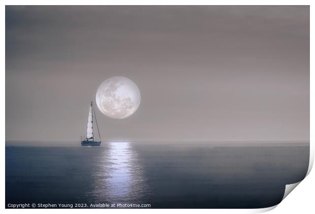 Moonlight Shadow Print by Stephen Young