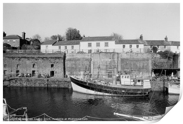Charlestown Harbour, Cornwall, UK Print by Stephen Young