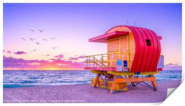 miami beach Print by Frank Peters