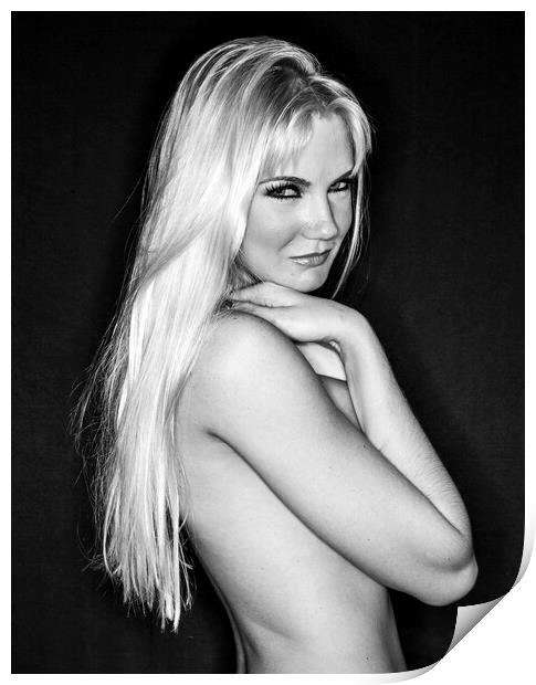 4344 Intimita Carissima Nuda Blonde Girl Nude Print by Amyn Nasser X SURXPOSED ART