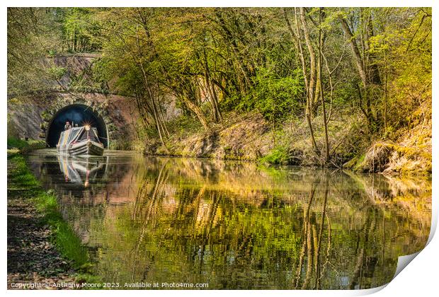 Braunston Tunnel. Print by Anthony Moore