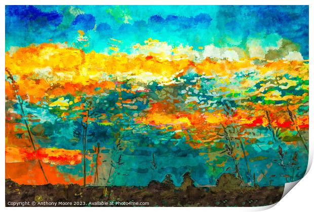 Abstract Sunset. Print by Anthony Moore