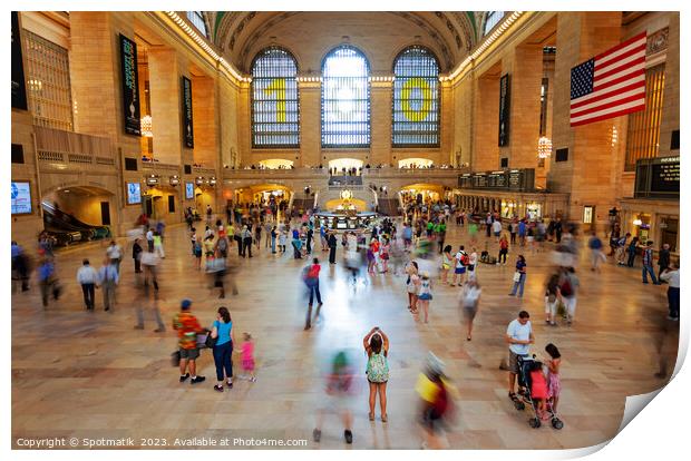 Grand Central station rail terminal New York Ameri Print by Spotmatik 