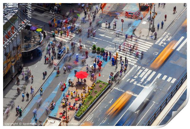 People Times Square Manhattan New York city America Print by Spotmatik 