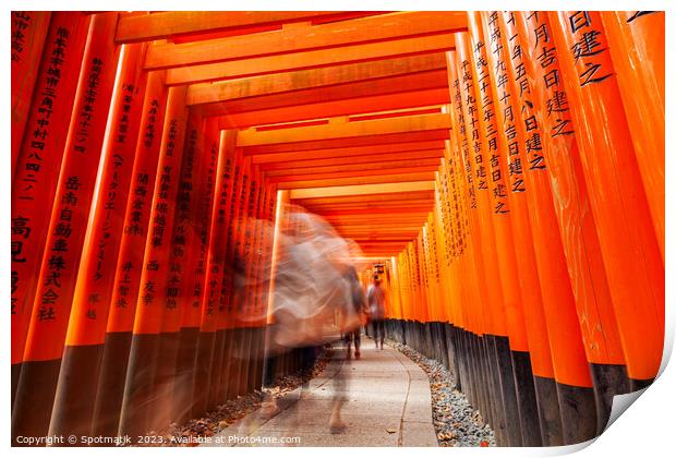 Japan Buddhist temple Torii gates Taisha sacred sh Print by Spotmatik 