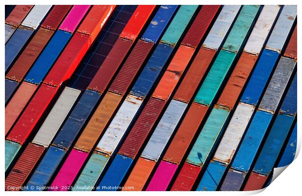 Port of Los Angeles commercial cargo Containers California  Print by Spotmatik 