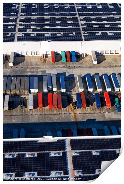 Los Angeles Global container solar power facility Western USA Print by Spotmatik 
