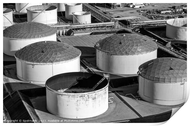 Aerial view of oil and gas refinery energy Print by Spotmatik 