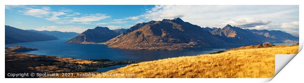 Panoramic Landscape view The Remarkables New Zealand Print by Spotmatik 