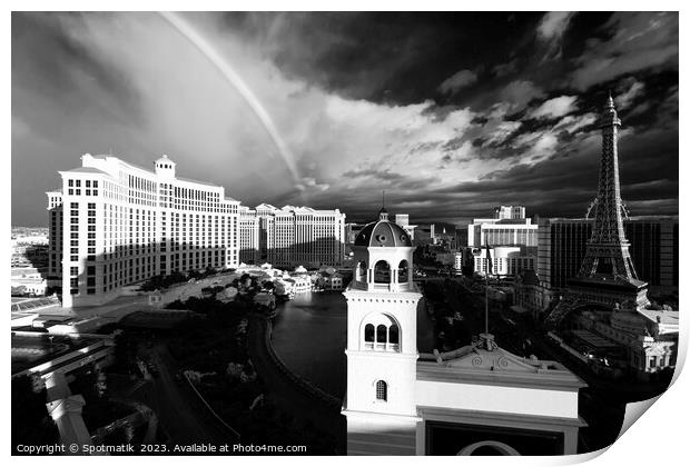 Las Vegas Nevada Downtown Bellagio Resort Hotel USA Print by Spotmatik 