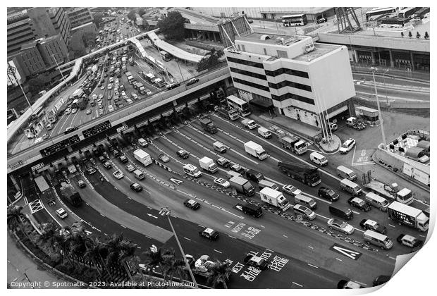 Kowloon Toll road Tsim Sha Tsui East Asia Print by Spotmatik 