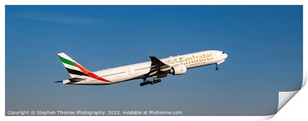 Ascending Emirates A6-EPQ Boeing 777 - 300ER Print by Stephen Thomas Photography 