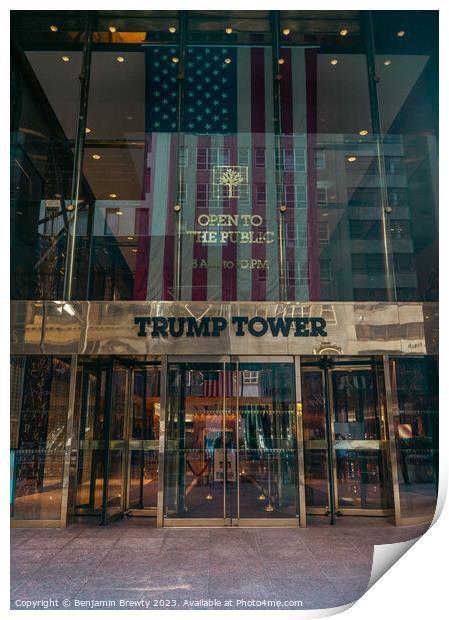 Trump Tower Print by Benjamin Brewty