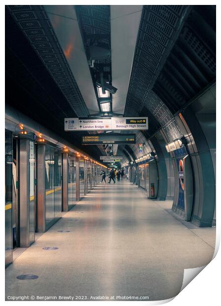 London Underground  Print by Benjamin Brewty