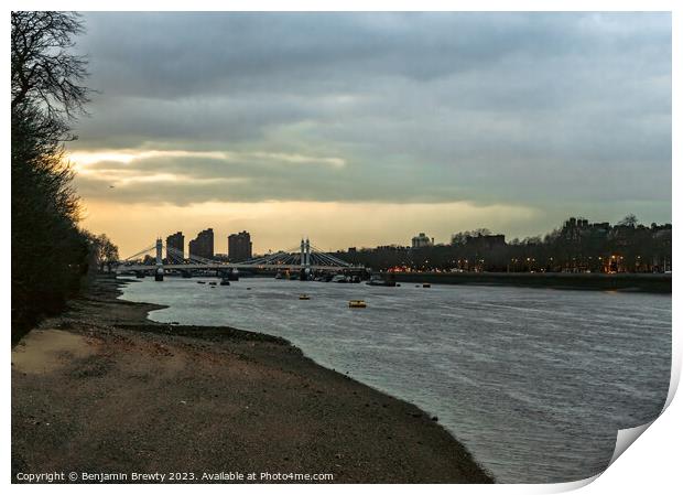 River Thames Print by Benjamin Brewty