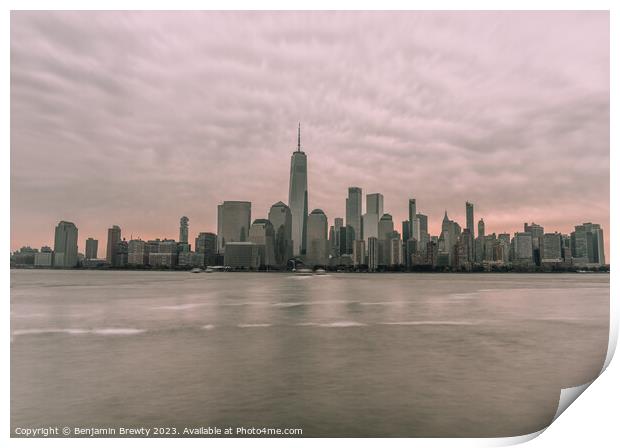 New York City Skyline Print by Benjamin Brewty