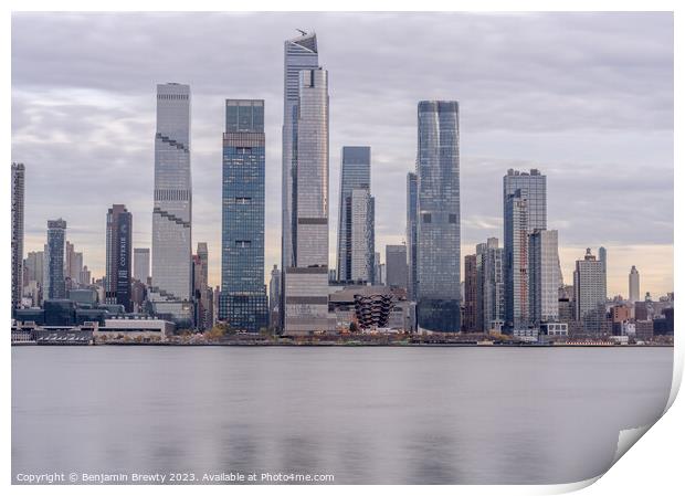 Manhattan Skyscrapers Long Exposure Print by Benjamin Brewty