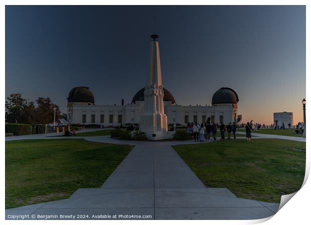 Griffith Observatory  Print by Benjamin Brewty
