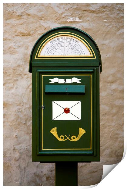 Old Estonian mailbox, Tallinn, Estonia Print by Fabrizio Troiani