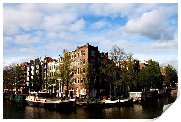 Corner of Prinsengracht and Brouwersgracht Print by Fabrizio Troiani