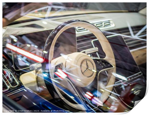  Mercedes steering wheel   Print by Cristi Croitoru