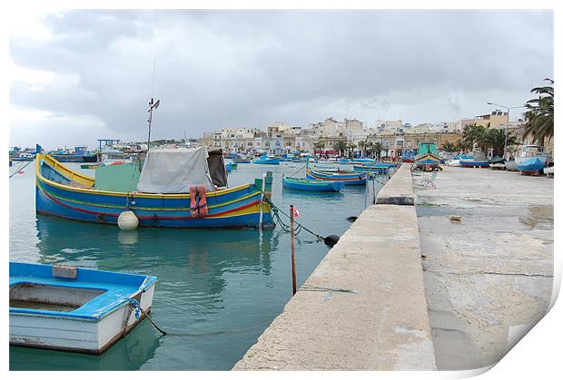 Marsaxlokk Malta Print by Dorianne Austin