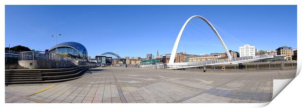 Gateshead Millennium Bridge Panoramic Print by Steve Smith