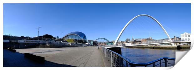 Gateshead Millennium Bridge Pano Print by Steve Smith