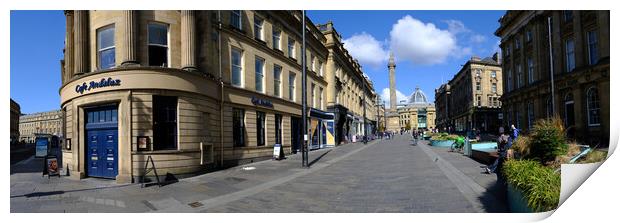 Grey Street Newcastle Upon Tyne Print by Steve Smith