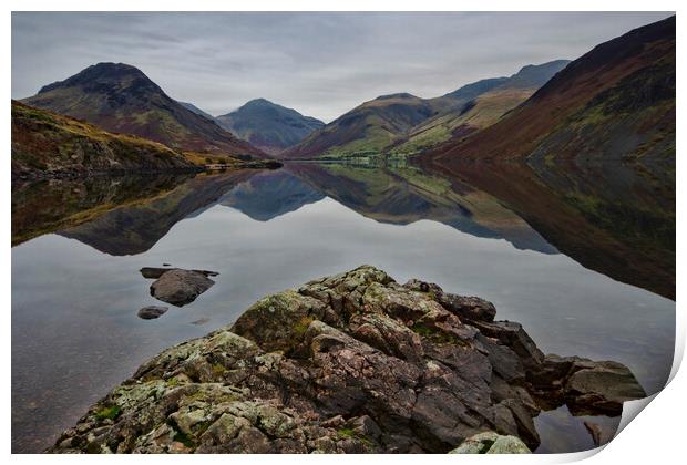 Wast Water Reflections Print by Steve Smith