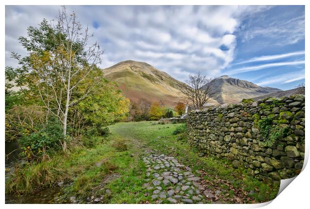 Kirk Fell And Great Gable Print by Steve Smith