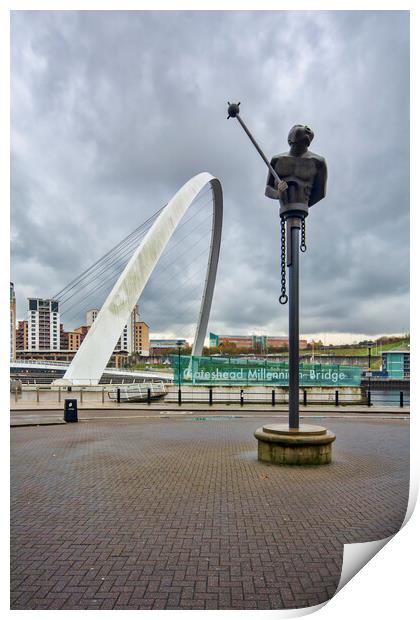 Gateshead Millennium Bridge Print by Steve Smith