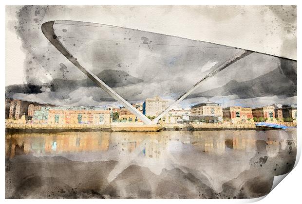 Gateshead Millennium Bridge Print by Steve Smith