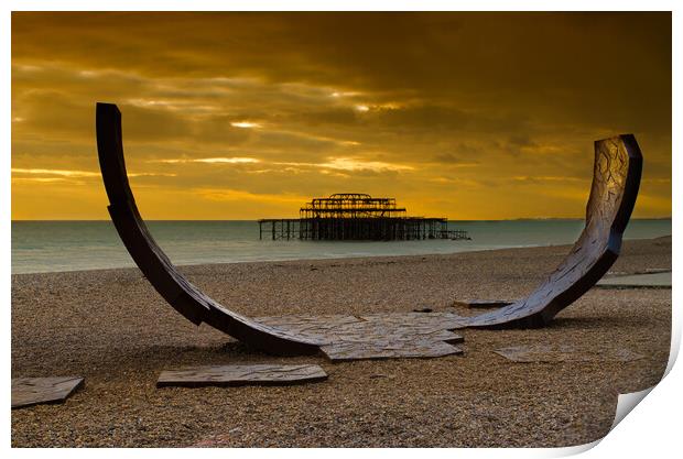 The West Pier Print by Steve Smith