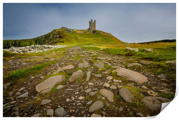 Majestic Ruins of Dunstanborough Castle Print by Steve Smith
