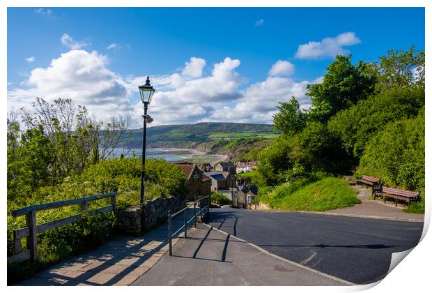 Robin Hoods Bay North Yorkshire Print by Steve Smith