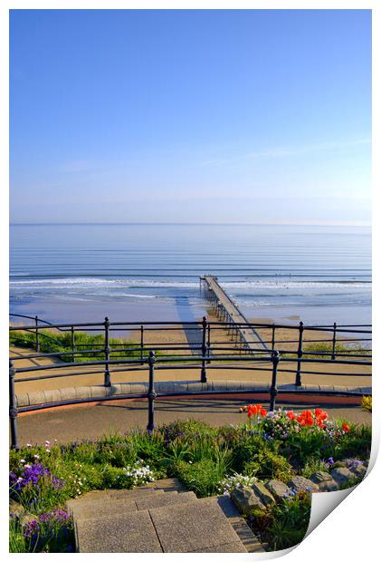 Saltburn By The Sea Pier Print by Steve Smith