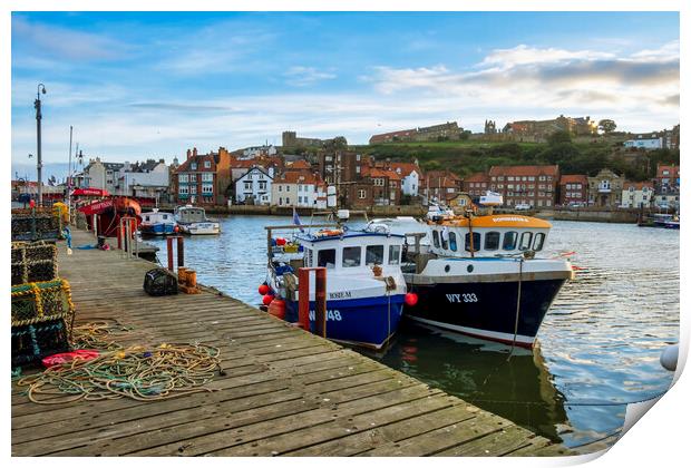 Whitby Fishing Print by Steve Smith