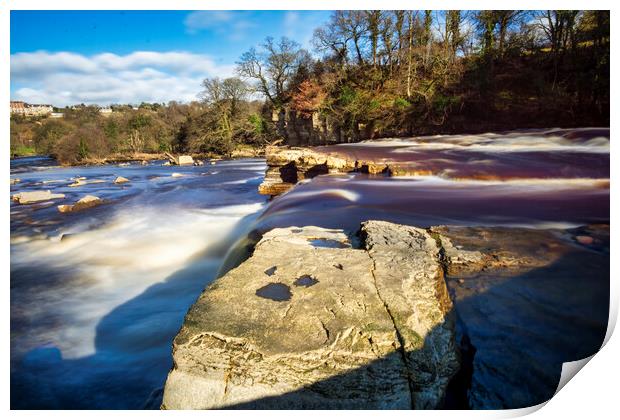 Majestic River Swale Falls Print by Steve Smith