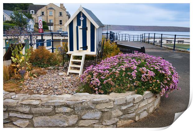 Victorian Bathing Machine Filey Print by Steve Smith