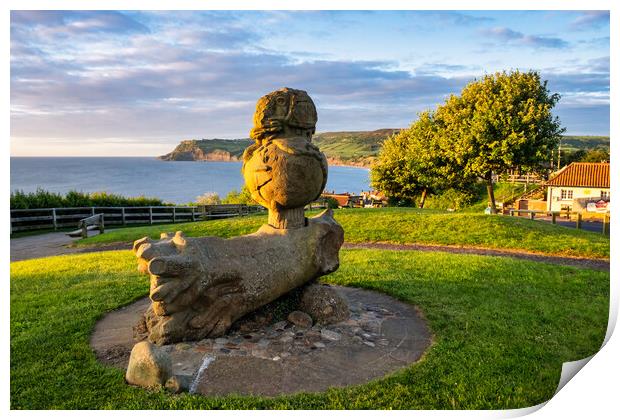 Captivating Robin Hoods Bay Yorkshire Coast Print by Steve Smith