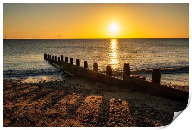 Withernsea Sunrise Print by Steve Smith
