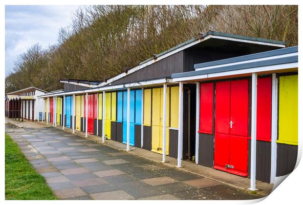 The Filey Beach Huts Print by Steve Smith
